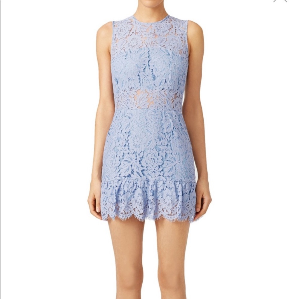 NWT KARINA GRIMALDI Felicia blue lace dress sz XS